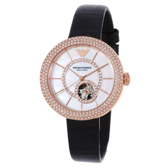 FX04285B NWT Emporio Armani Fashion Womens Automatic Steel Authentic Watch - Picture 1 of 3